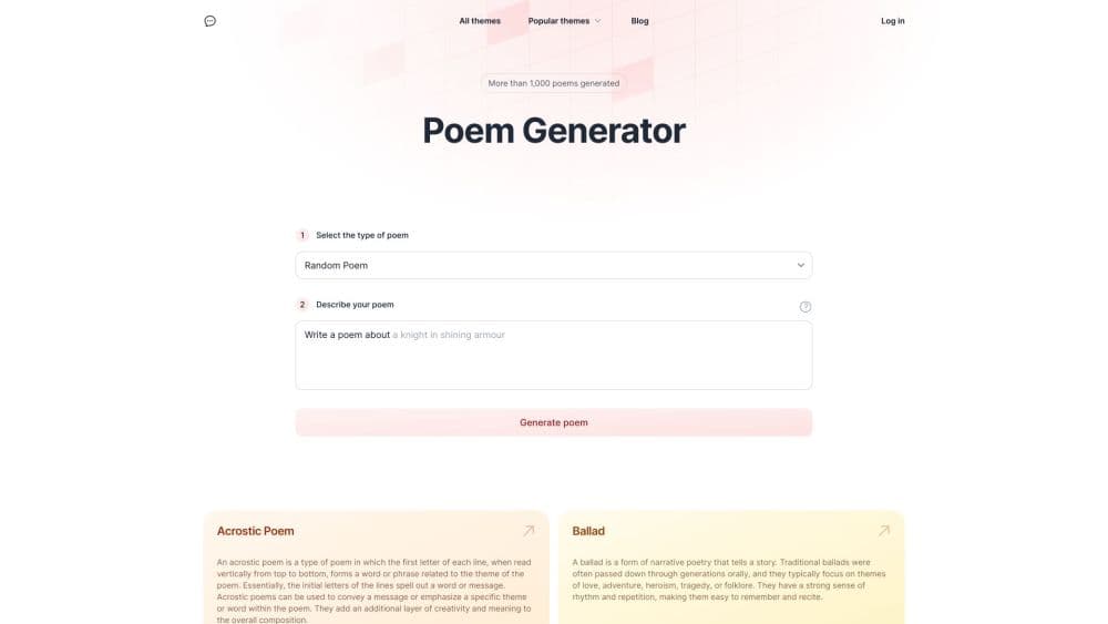 AI Poem Generator