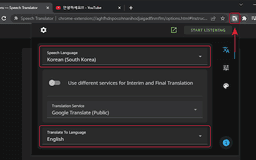 Speech Recognition and Translation Extension - Chrome Extension