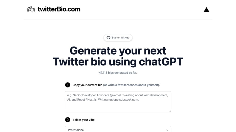 Twitter Bio Generator