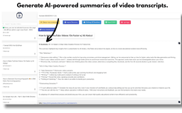 YouTube Transcript Summary with Gemini - Chrome Extension