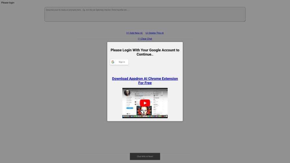 Appdron AI Dashboard