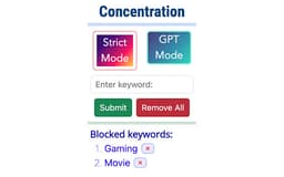 Concentration - Chrome Extension