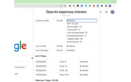 OpenAI Expenses Checker - Chrome Extension