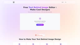Text Behind Image Editor