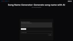 Song Name Generator