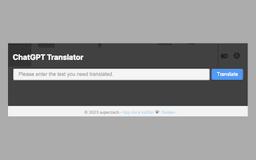 ChatGPT Translator - Chrome Extension
