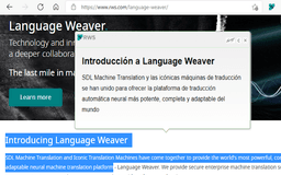 Language Weaver Instant Translation - Chrome Extension