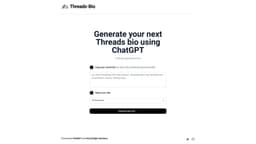 Threads Bio Generator