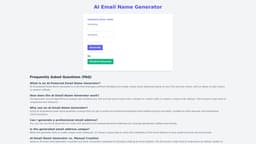 Email Name Generator