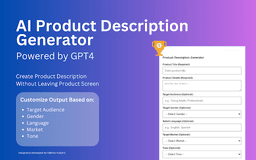 AI-Powered Product Description Generator - Chrome Extension