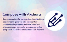 Akshara - Chrome Extension