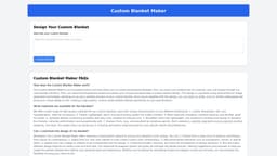 Custom Blanket Maker