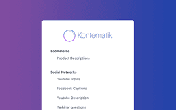 Kontematik - Chrome Extension