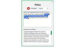 Patsa Extension - Chrome Extension