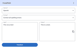 PromptPolish - Chrome Extension