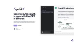 Sqriblr - Generate Blog Articles with Images in Seconds with this ChatGPT Add-on
