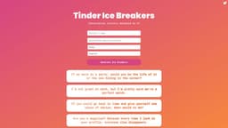 Tinder Ice Breakers AI