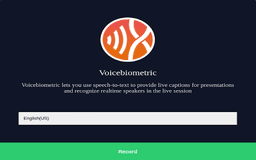 Voicebiometric - Chrome Extension