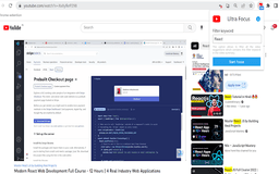 YouTube Ultra Focus Mode - Chrome Extension