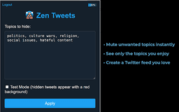 Peaceful Twitter Space - Chrome Extension