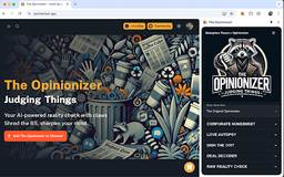 The Opinionizer - Chrome Extension