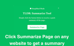 TLDR: Summarize Tool - Chrome Extension