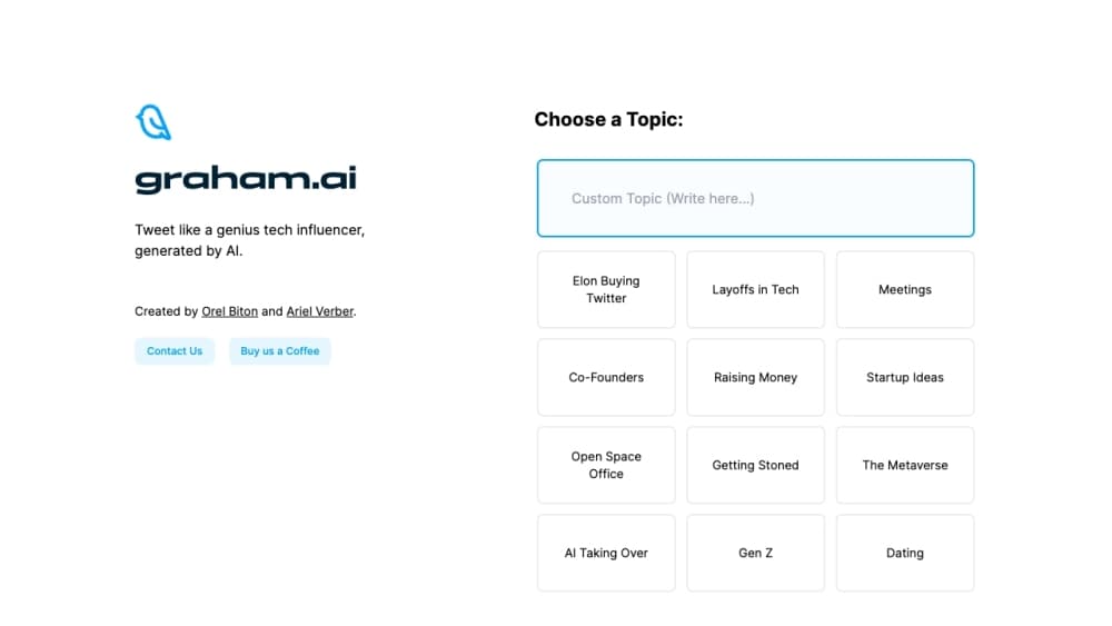 Graham.AI - Tech Tweet Generator