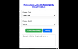 Personalized AI Message Generator for LinkedIn - Chrome Extension